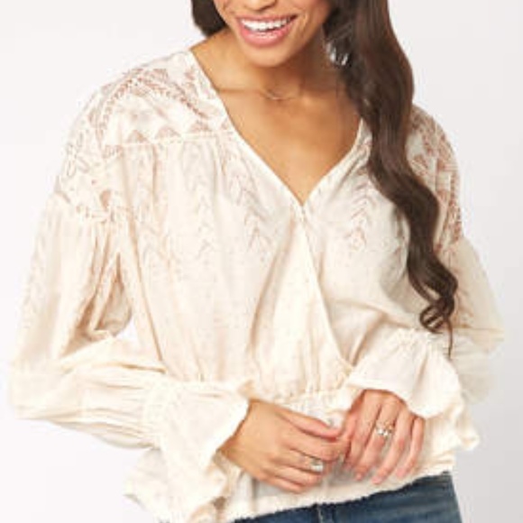 Free People Counting Stars shimmer pleasant blouse - Picture 9 of 9